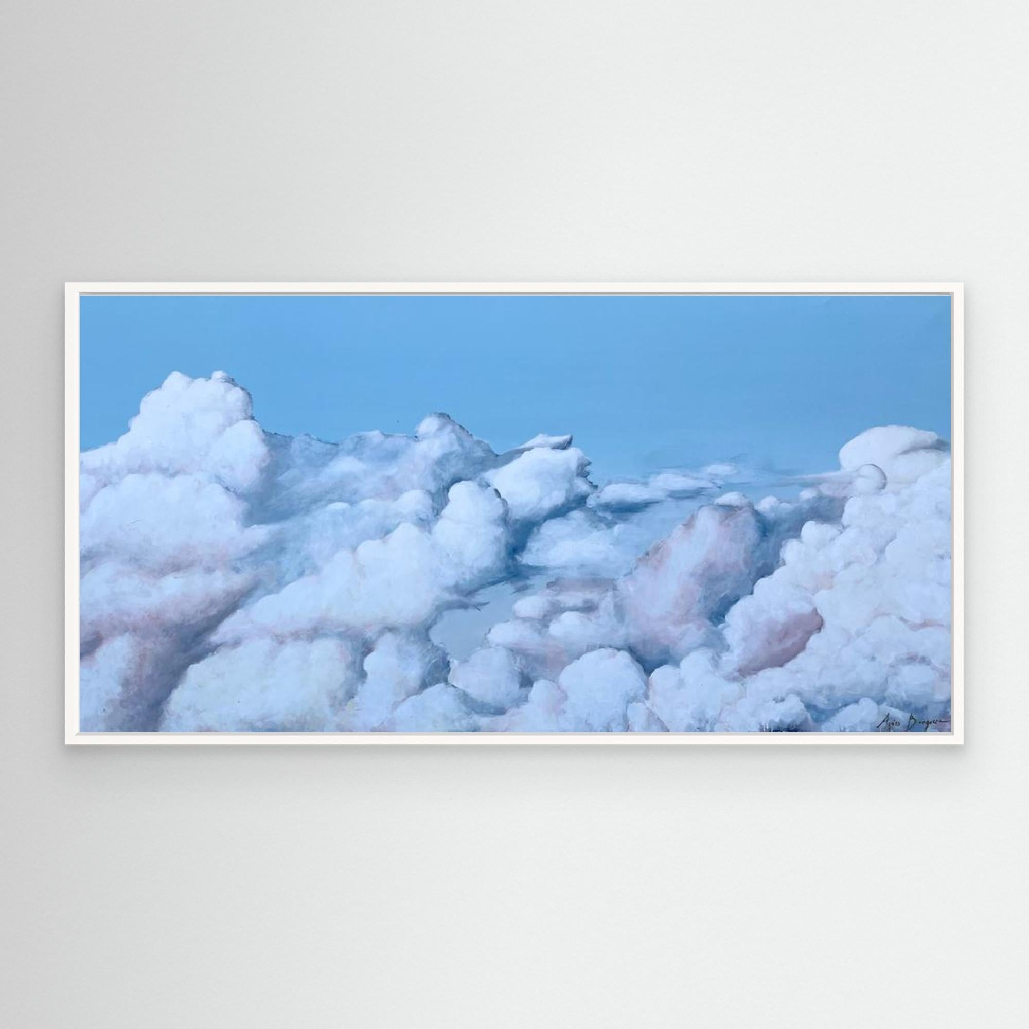 Pastel Clouds Canvas Print - Abstract Wall Art for Calm Home Decor, Framed or Unframed Cloud Painting Print