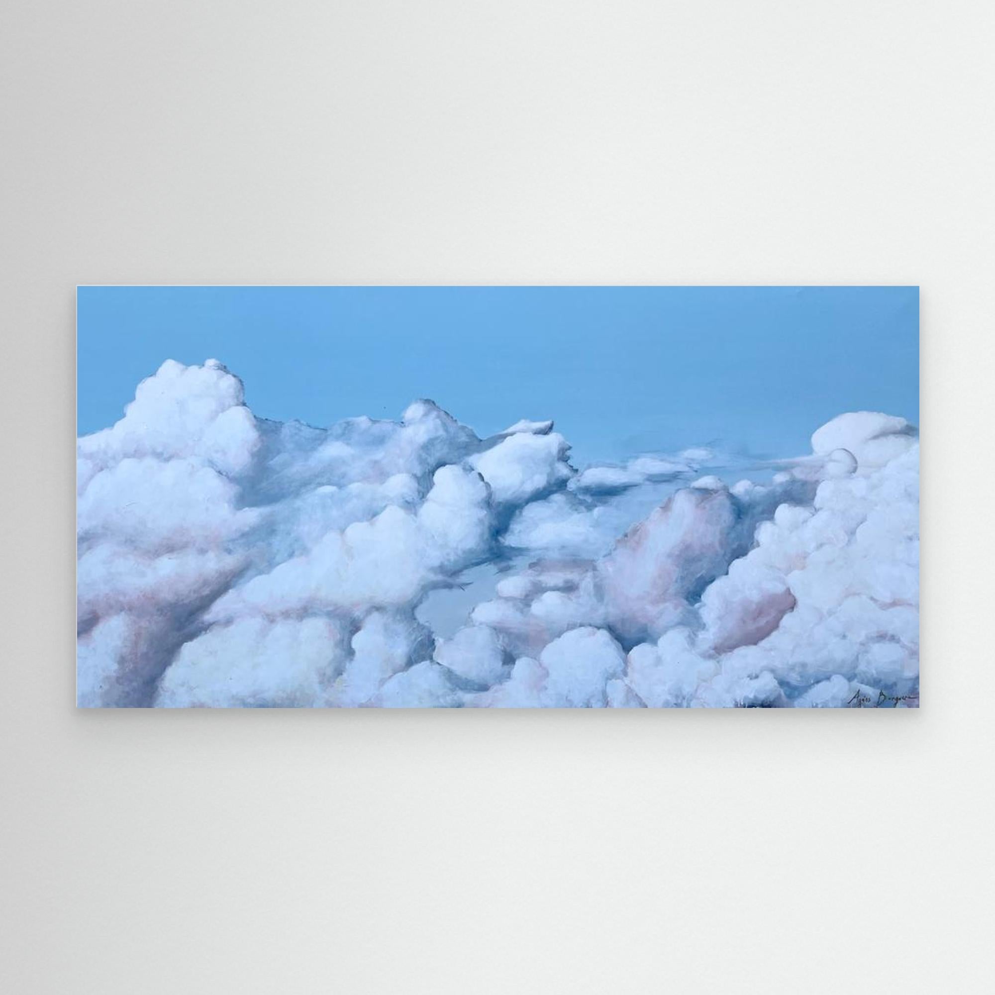 Pastel Clouds Canvas Print - Abstract Wall Art for Calm Home Decor, Framed or Unframed Cloud Painting Print