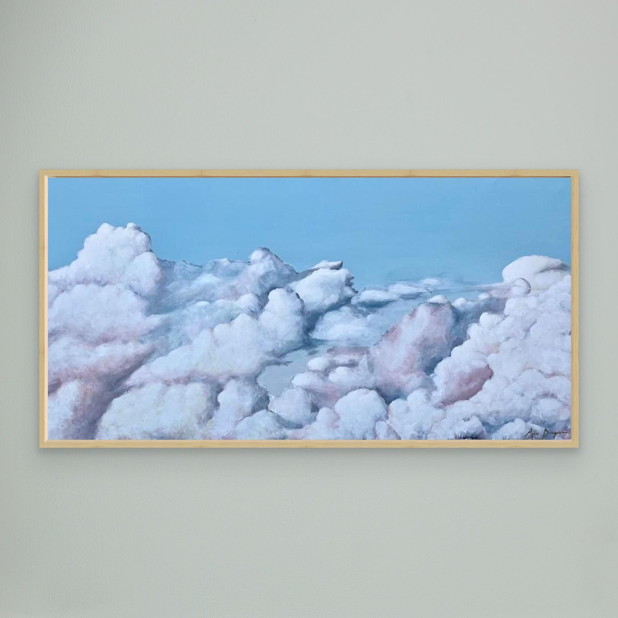 Pastel Clouds Canvas Print - Abstract Wall Art for Calm Home Decor, Framed or Unframed Cloud Painting Print