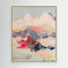 Abstract Clouds Canvas -Customizable Framed Wall Art Print, Contemporary Cloud Painting for Calm Home Decor