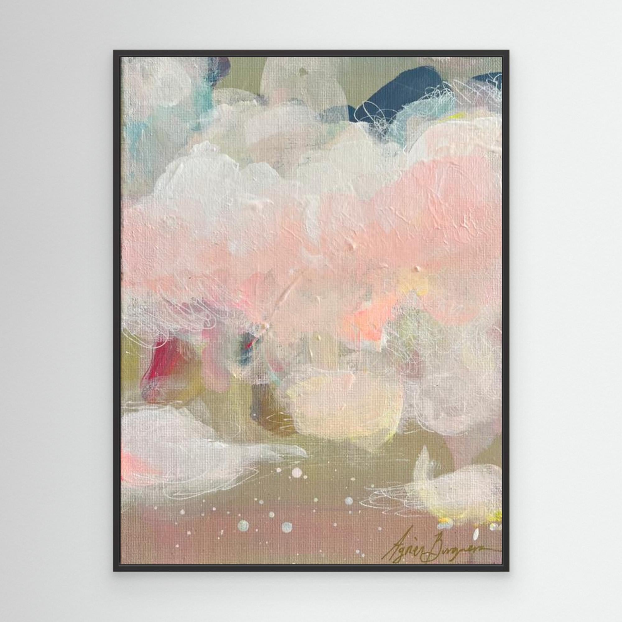Abstract Pastel Art Print – Soft Minimalist Wall Art, Contemporary Neutral Abstract Print for Modern Home Decor