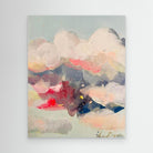 Clouds Abstract Canvas Art - Customizable Framed Wall Art Print, Contemporary Cloud Painting for Calm Home Decor