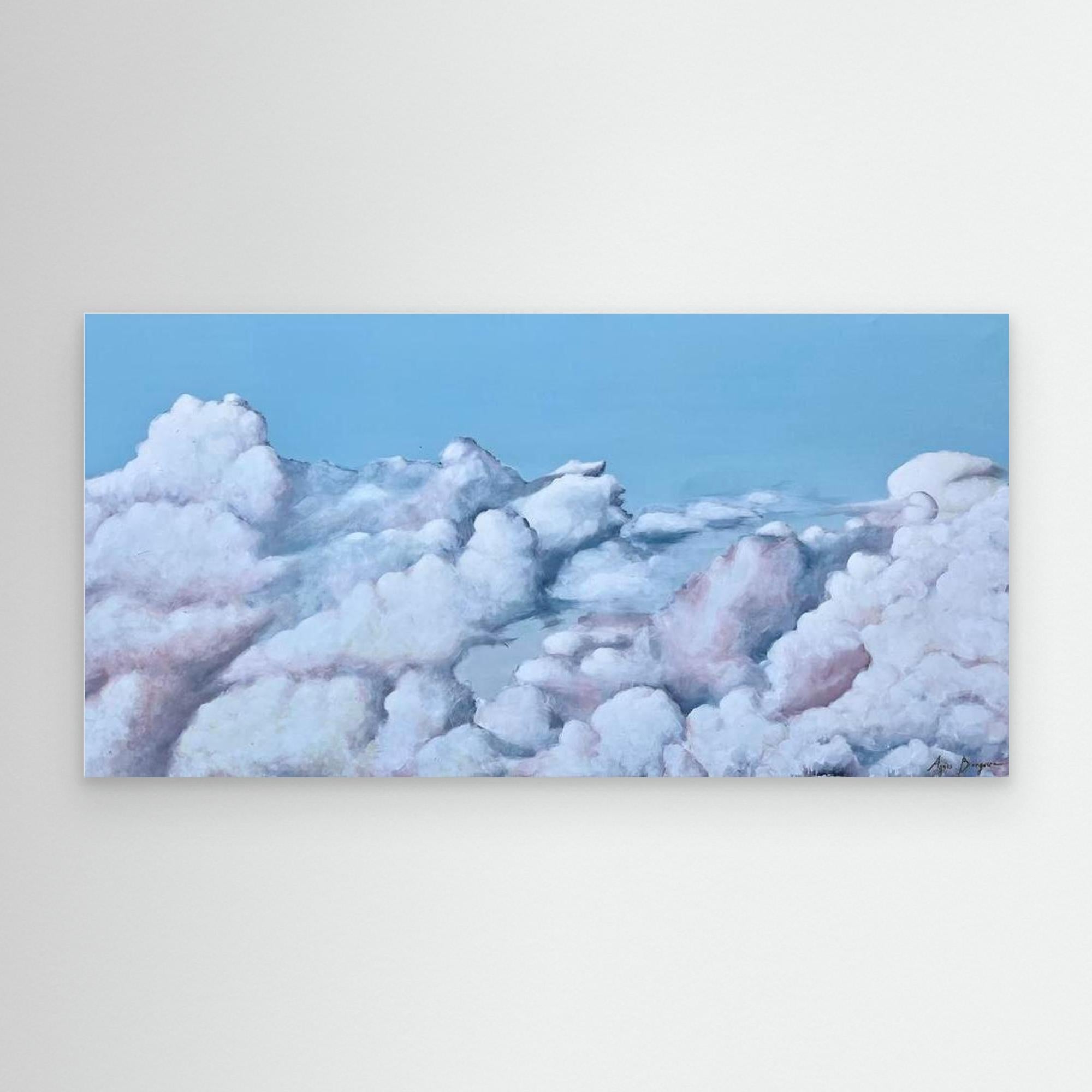 Pastel Clouds Canvas Print - Abstract Wall Art for Calm Home Decor, Framed or Unframed Cloud Painting Print