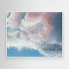 Abstract Cloud Canvas Print, Pastel Sky Wall Art, Soft Blue & Pink Abstract Painting, Minimal Modern Home Decor, Custom Size & Frame