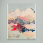 Clouds Abstract Canvas Art - Customizable Framed Wall Art Print, Contemporary Cloud Painting for Calm Home Decor
