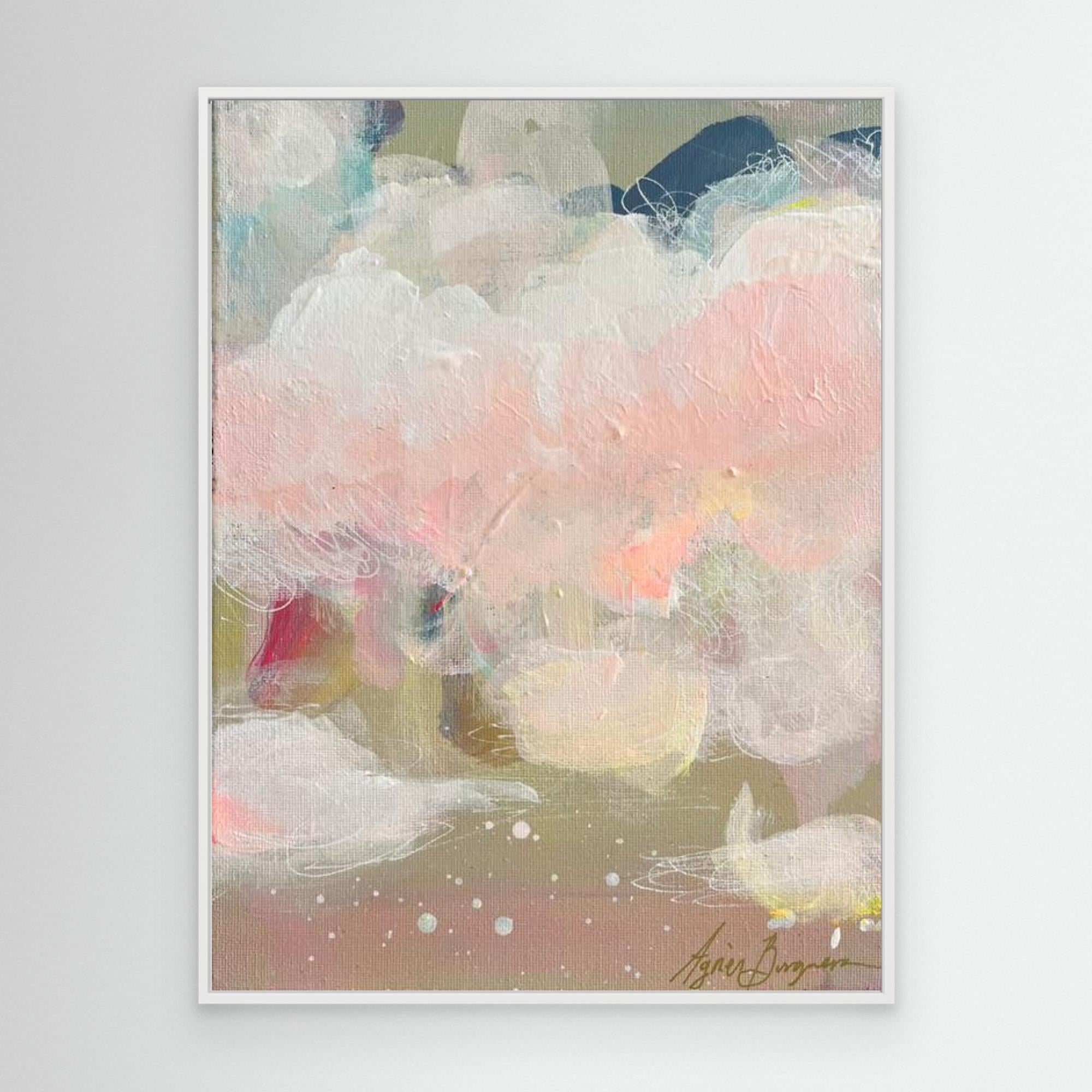Abstract Pastel Art Print – Soft Minimalist Wall Art, Contemporary Neutral Abstract Print for Modern Home Decor