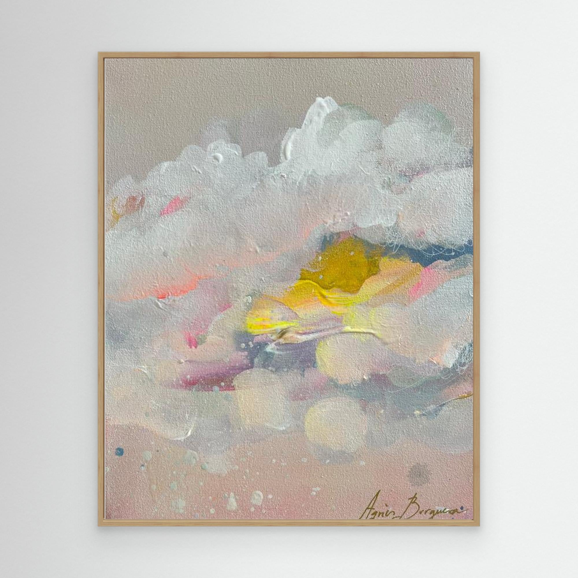 Abstract Cloud Landscape Canvas Print – Soft Pastel Sky Art, Modern Minimal Wall Decor, Framed or Unframed