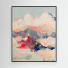 Abstract Clouds Canvas -Customizable Framed Wall Art Print, Contemporary Cloud Painting for Calm Home Decor