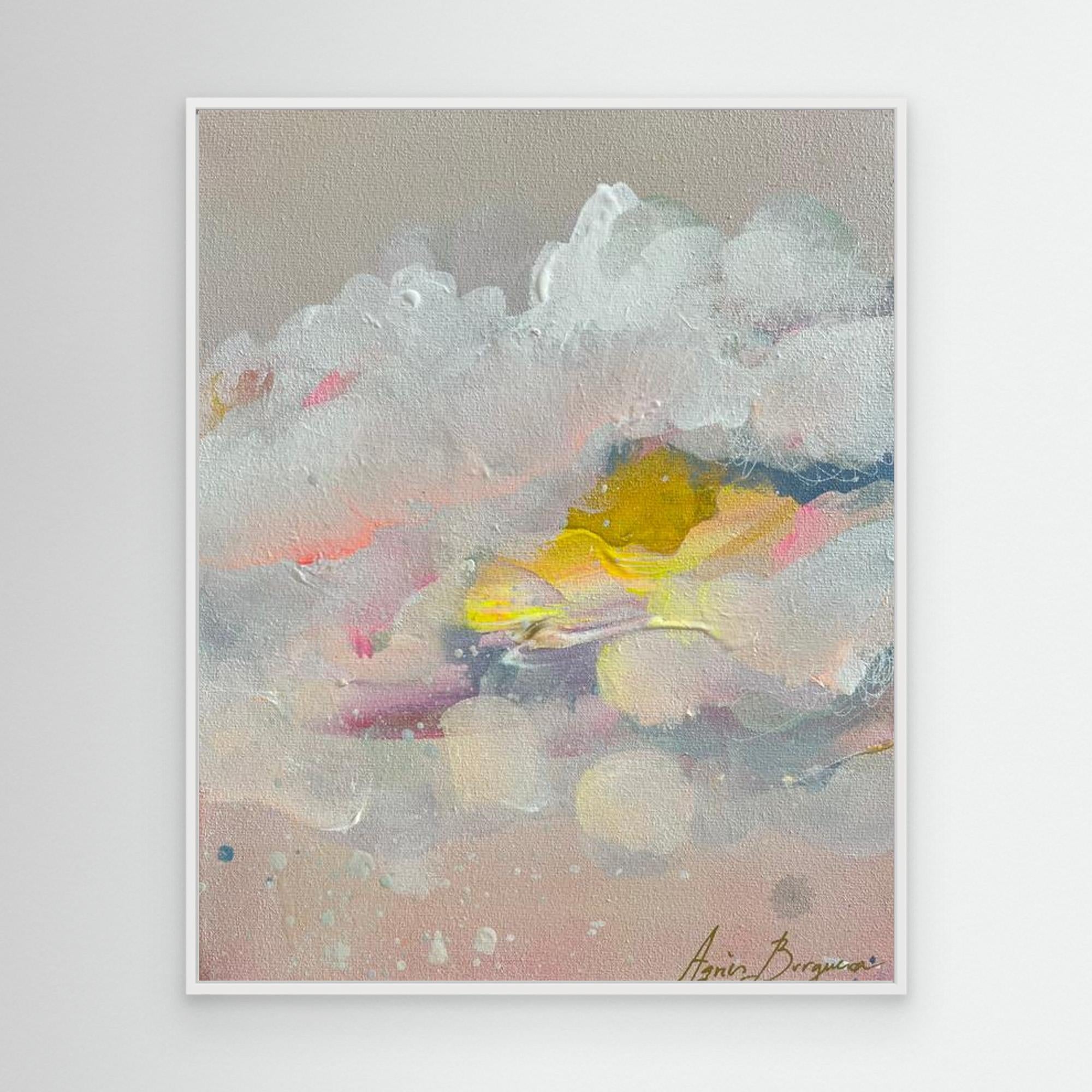 Abstract Cloud Landscape Canvas Print – Soft Pastel Sky Art, Modern Minimal Wall Decor, Framed or Unframed