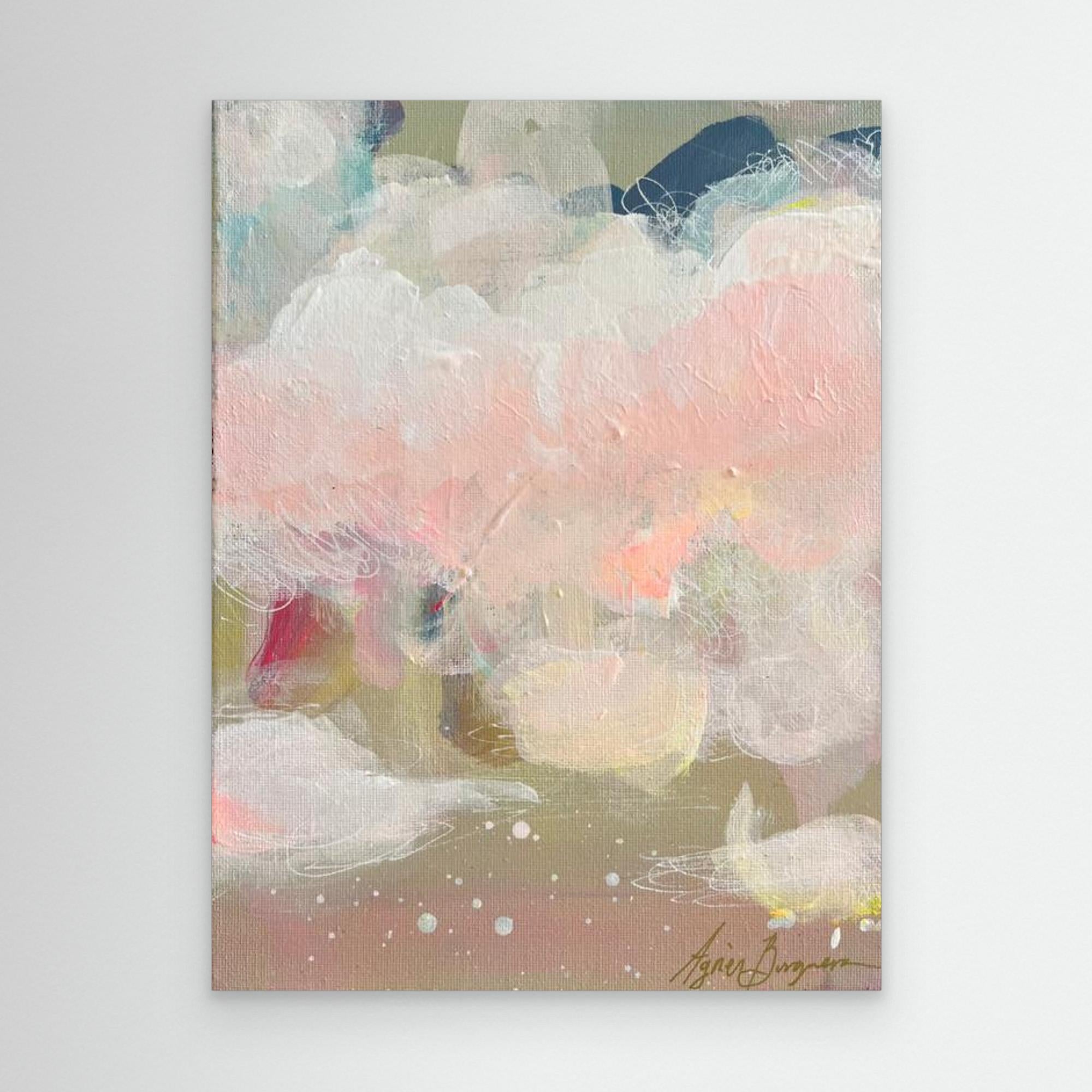 Abstract Pastel Art Print – Soft Minimalist Wall Art, Contemporary Neutral Abstract Print for Modern Home Decor