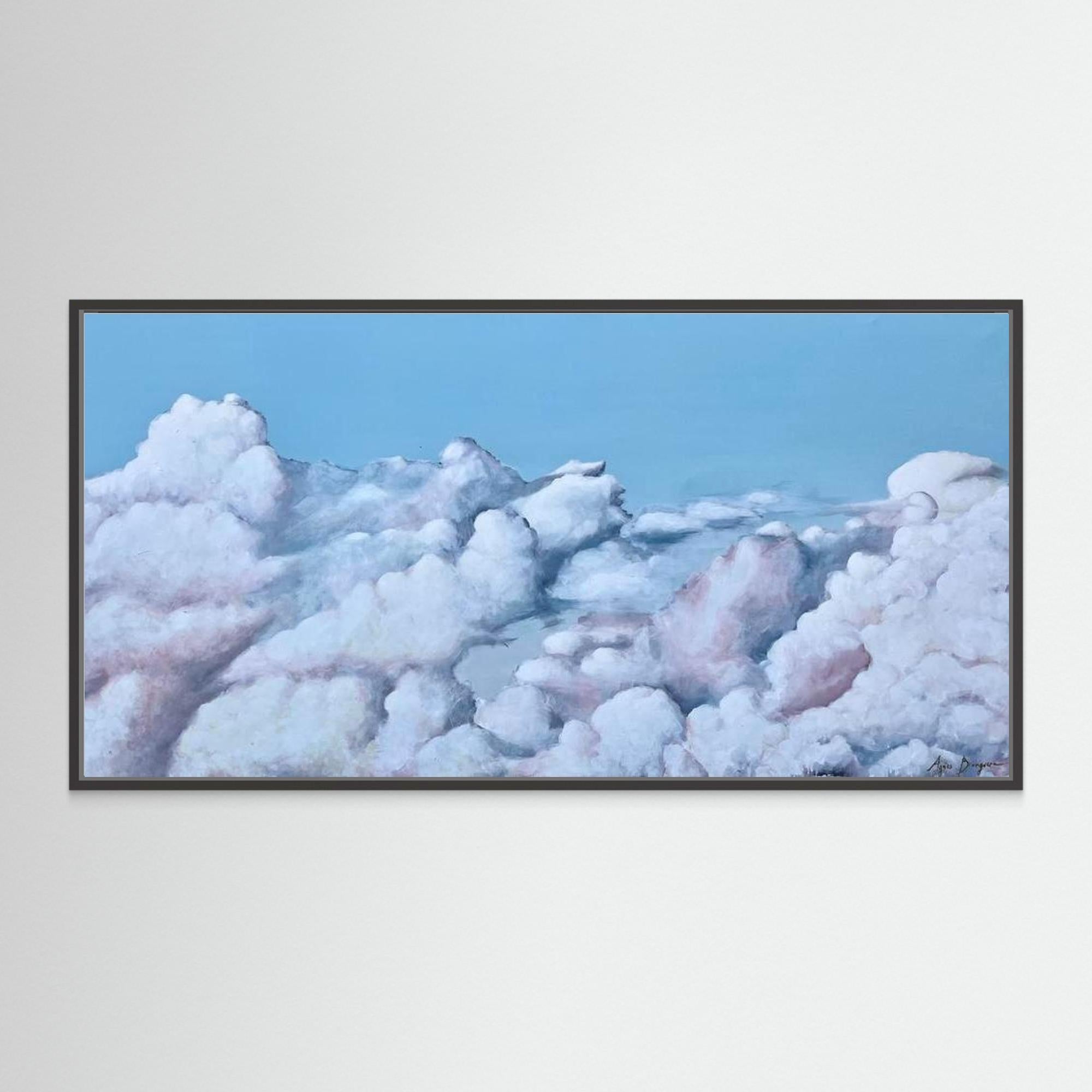 Pastel Clouds Canvas Print - Abstract Wall Art for Calm Home Decor, Framed or Unframed Cloud Painting Print